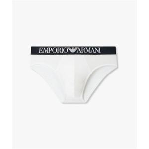 엠포리오아르마니 EMPORIO ARMANI UNDERWEAR 남성 텍스처드 밴딩 코튼 브리프_화이트 0816111155 2601738399 395874