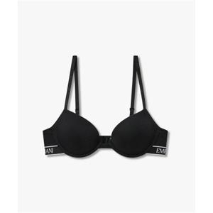 엠포리오아르마니 EMPORIO ARMANI UNDERWEAR 여성 배색 밴딩 자카드 로고 푸쉬업 브라_블랙 0826185503 2601738516 396492