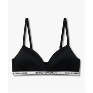 엠포리오아르마니 EMPORIO ARMANI UNDERWEAR 여성 글로시 나일론 패디드 트라이앵글 브라_블랙_0826181513 2601703726 396760