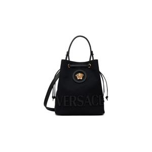 베르사체 토트백 블랙 라 메두사 캔버스 버킷백 261404F046004