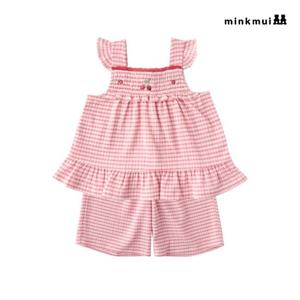 [밍크뮤]PK 스트로베리체크블라우스.팬츠SET 36315-313-01.41001 출산백일돌선물