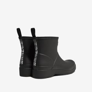 헌터[UNISEX] 플레이 헌터 도트 프린트 백스트랩 숏 레인부츠 - 블랙 UFS4006RMABL