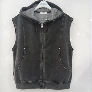 [에꼴리에][모다부평]블랙 데님 쮸리 후드 조끼/26B5731BK_BP_BP