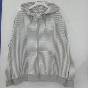 [에꼴리에][모다부평]그레이 스트라이프 후드 점퍼/26B0183GY_BP