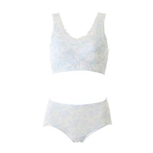 와코루 (브라렛+팬티)시원한 냉감소재 쿨소재  화사한 플라워프린트[WLGB625RLGC625T]