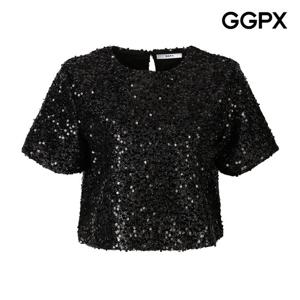 GGPX  스팽글 블링 반팔 블라우스 (GQ3SH026F)
