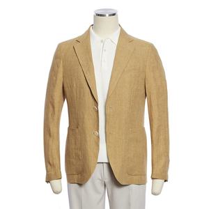 [레노마캐주얼]S/S 다크옐로우 린넨 마 백프로 캐주얼 콤비 자켓 RRJMBJ53A8000