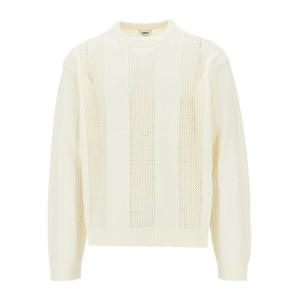 오베이 오픈 니트 패널 크루넥 스웨터 151000124 NAT