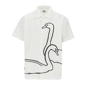 오베이 라인아트 캠프 칼라 셔츠 181210461 WHT