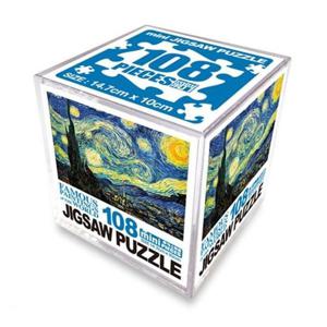 [하비스]직소퍼즐 명화 풍경 미니 큐브 별이 빛나는 밤 108피스