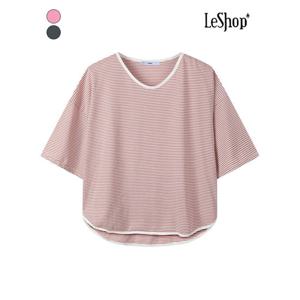 [르샵]V넥 스트라이프 롤링 티셔츠 (BQ3TS012A)