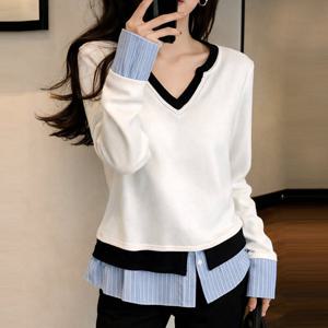 [드넬][드넬]이중브이넥티셔츠DWB61137A