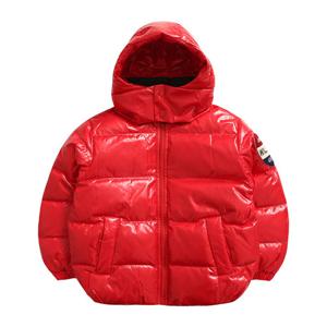 지프 키즈 후드 다운 숏패딩 KK0JPU494RD