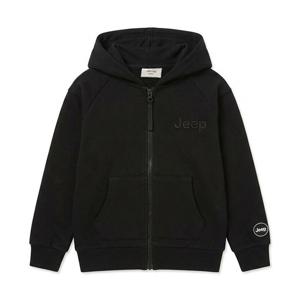 지프 키즈 클래식 자수 로고 후드 집업 자켓 KK0TZU043BK
