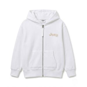 지프 키즈 클래식 자수 로고 후드 집업 자켓 KK0TZU043WH