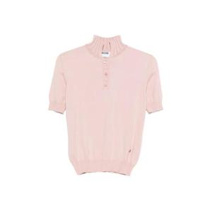 모스키노 버튼 반소매 폴로 탑 A09110400