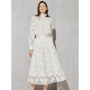 [아이잗컬렉션(피)]블룸 시어 자카드 레이어 스커트 CS4A0SK313