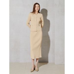 [아이잗컬렉션(피)]슬림 리브드 니트 펜슬 스커트 CS4A1SK323