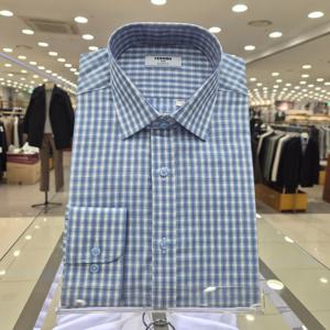 [레노마셔츠]긴소매 슬럽 체크슬림 셔츠 RNSSL0135A-11_JJ