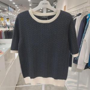 오프리미츠 H 배색니트티셔츠 M24KT1306