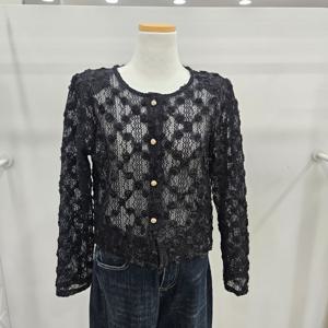 [밸리걸]플라워 시스루 숏 자켓 (618040)_YS