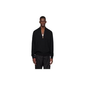 26 SS 베르사체 남성 블랙 집업 니트 스웨터 261404M202001