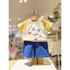 블루독베이비 10 26SS신상(YE)마린애니멀즈상하세트(백일돌아기옷) (4637067215)