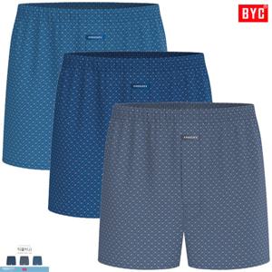 BYC잔잔한점선패턴 40수 스페셜 트렁크팬티3매입MCG4047
