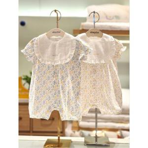 압소바 HK(쌍둥이선물) 클로 반소 우주복 세트 (턱받이)26년여름신상 (A1310608A1)