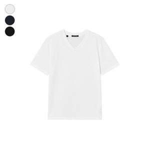 [게스]남여공용 V넥 미니 빗살 삼각 반팔 티셔츠 MQ2K8431
