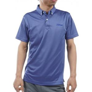 타이틀리스트 골프웨어 포로셔츠 반팔 남성 다이아자카드 버튼다운 셔츠 TLPMS115J 네이비 LL 블루