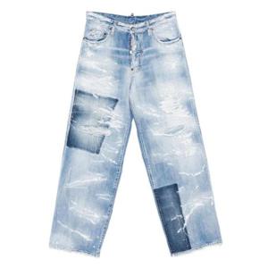 디스퀘어드2 스트레이트 팬츠 S71LB1677D30011 470 NAVY BLUE