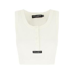 돌체앤가바나 민소매 티셔츠 F8W63TFU7AV W0001 BIANCO NATURALE