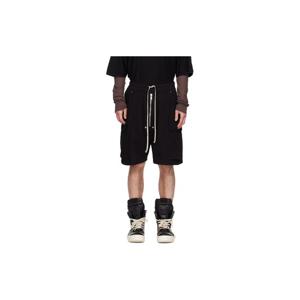 26 SS 릭오웬스 남성 블랙 템플 미디엄 저지 카고벨라 쇼츠 261126M193031