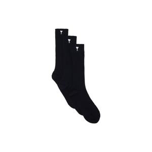 26 SS 아미 파리스 남성 블랙 아미 드 꾀흐 양말 세트 261482M220002