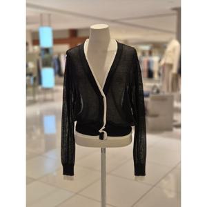 [비지트인뉴욕]칼라 배색 브이넥 가디건VC4GD64