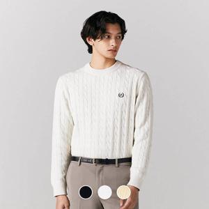 [지오다노]남성 라운드 꽈베기 니트 054512