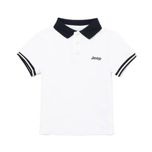 지프 키즈 배색 카라 폴로 반팔 티셔츠 KK0TSU710WH