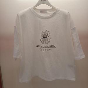 Latium HC06 국내생산 면100 세미크롭 꽃병 7부 면티 T2621ts04I