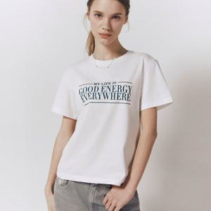 [지오다노]여 반팔 티셔츠 05396501 프린트 면 라운드 396501