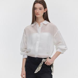 [마리끌레르] [정가69,000원] 시스루 오버핏 셔츠(MAGASH06MWH)