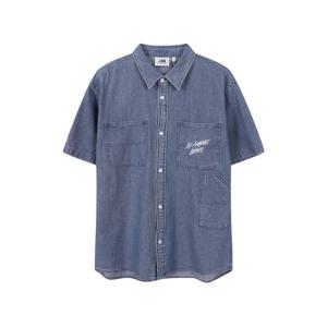 남녀공용 엔비에이 [NBA] 골 데님 워크웨어 반팔 셔츠 N262SH395P