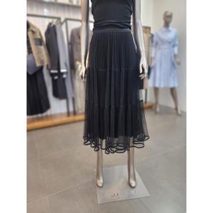 제시뉴욕 세이브존05 안감 주름 시스루 플레어스커트 BG21OWSK5360