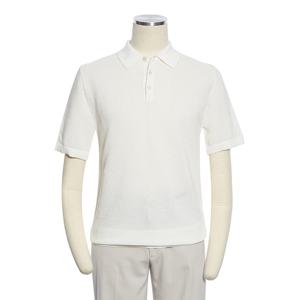 [레노마캐주얼]26 SS시즌 남성 면 아크릴 반팔 카라 데일리 클래식 니트티(화이트) RQFPKT54B