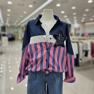 [스테파니]스타패치 청남방셔츠/A26SH6124_JK