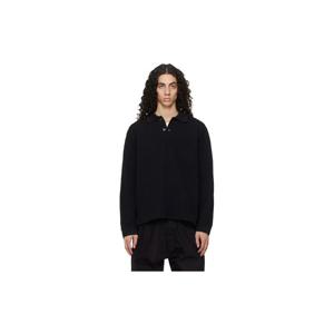 26 SS 스튜디오니콜슨 남성 블랙 오제로 저지 폴로 셔츠 261608M212002