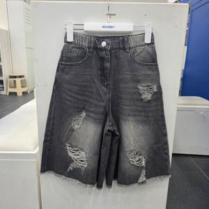 [에꼴리에]에꼴리에 7부오픈밴딩찢청블랙진 26PT254_SC