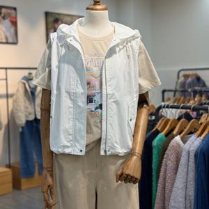 [써스데이아일랜드]면 후드베스트 t254mvt275_DG