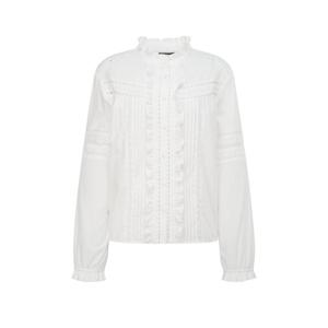 질스튜어트 뉴욕 여성 26SS 화이트 프릴장식 코튼 긴팔블라우스 JSBL6B250WT