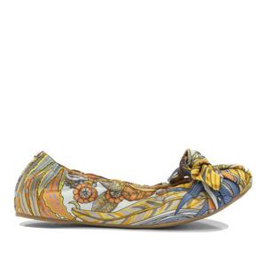 페라가모 풀라드 프린트 새틴 클래식 발레리나 0791461